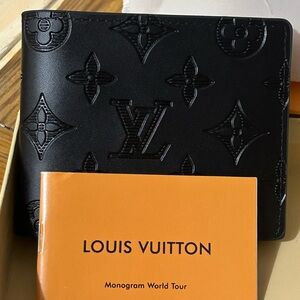 💎Refurbished Louis Vuitton Monogram Black Card Holder